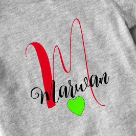 Body Para Bebê Design de frente e verso do monograma - Nome exclu