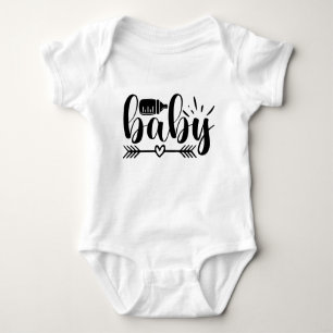 Body Para Bebê Design de Garrafa Típica De Bebê Cute