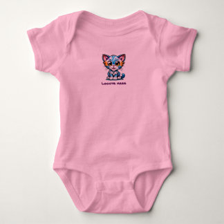 Body Para Bebê Design de Gato Tie-Dye Me Ame