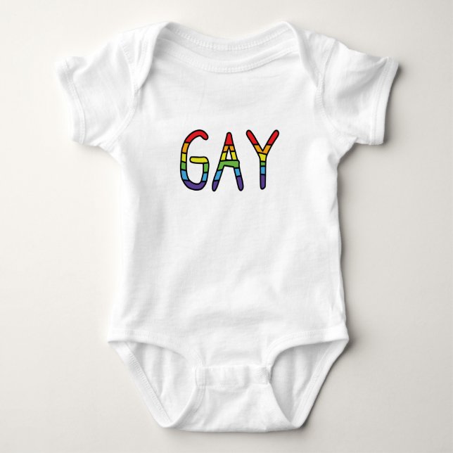 Body Para Bebê Design de Gay (Frente)