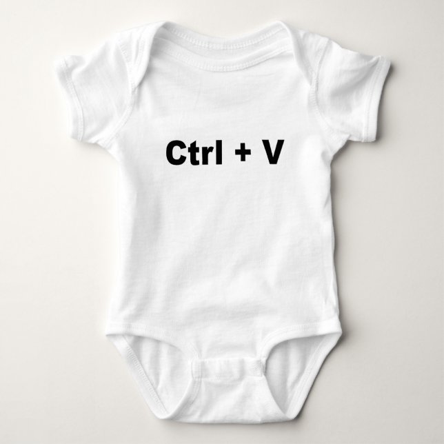 Body Para Bebê Design de gêmeos engraçados— Ctrl + V (Colar) (2 d (Frente)