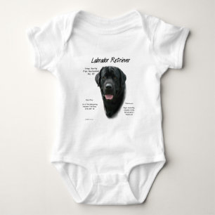 Body Para Bebê Design de História do Labrador Retriever (preto)