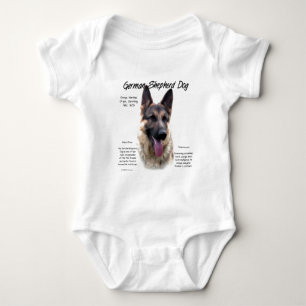 Body Para Bebê Design de Histórico de Cães german shepherd