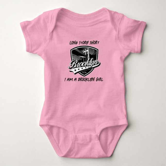 Body Para Bebê Design de Logo Elegante do Brooklyn (Frente)
