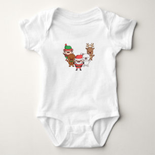 Body Para Bebê Design de Natal e Inverno Bebê roupa de bebê