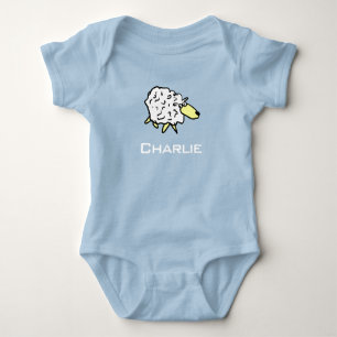 Body Para Bebê Design de Ovelha Divertida. Adicionar Escolha de N