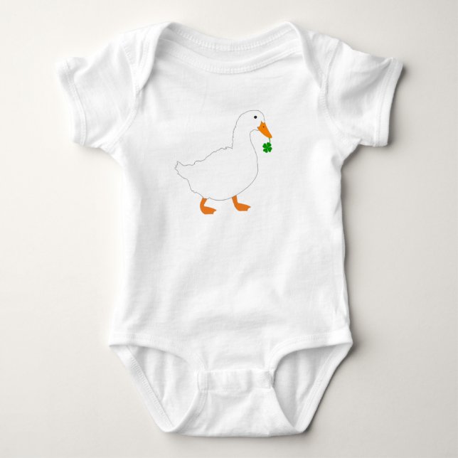 Body Para Bebê Design de pato fofo.  (Frente)