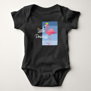 Body Para Bebê Design de Pequena Princesa Flamingo Rosa - Jersey 