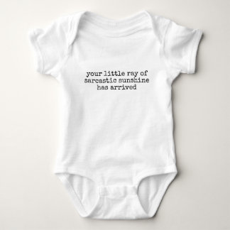 Body Para Bebê Design de Personagem de Humor Ensolarado e Sarcást
