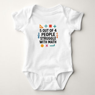 Body Para Bebê Design de Quebra-Cabeça de Matemática