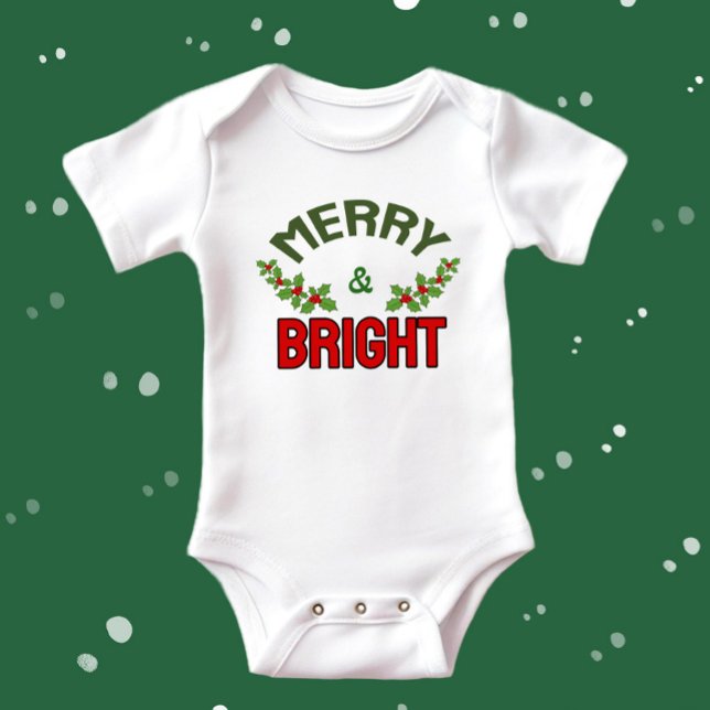 Body Para Bebê Design de texto de Natal (Criador carregado)
