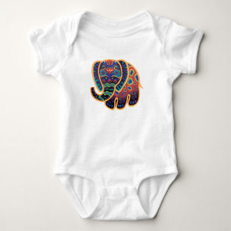 Body Para Bebê Design do elefante indiano do bebê