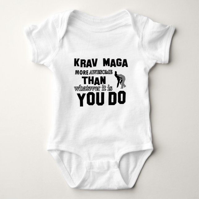 Body Para Bebê design do maga do krav (Frente)