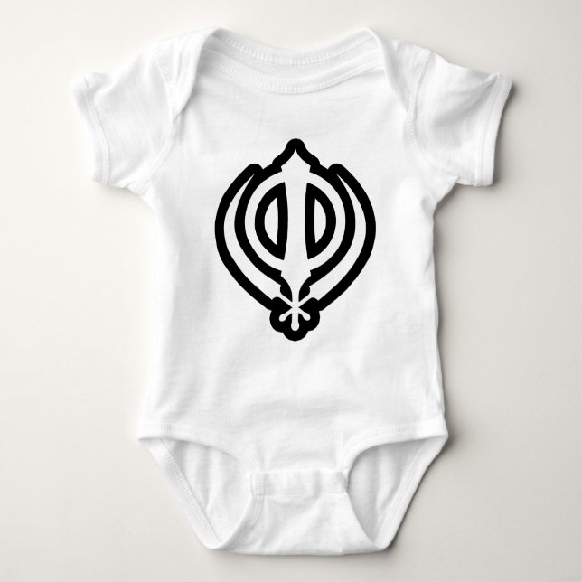Body Para Bebê Design do Punjabi do Sikhism de Khanda Khalsa do (Frente)