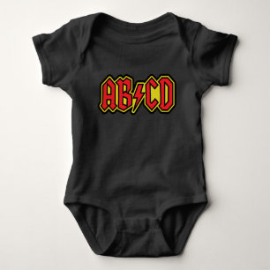 Body Para Bebê Design do t-shirt de ABCD