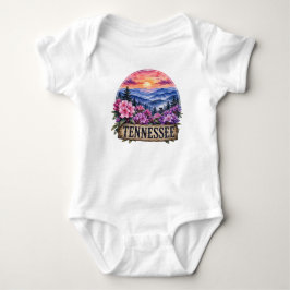 Body Para Bebê Design Floral do Estado do Tennessee