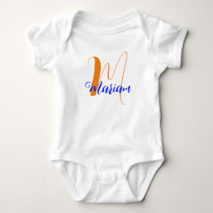 Body Para Bebê Design Moderno Frente e Verso - Sobrenome Personal