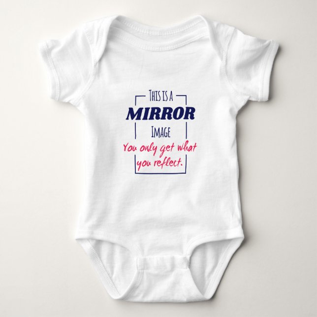 Body Para Bebê Design Motivacional de Mentalidade de Reflexo no E (Frente)