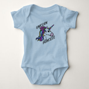 Body Para Bebê Design Princesa Unicórnio - Bodysuit Jersey de Beb