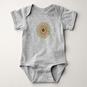 Body Para Bebê Design Retro Boho de Explosão Solar