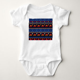 Body Para Bebê Design Tribal: Padrão Multifuncional Sem Olhos.