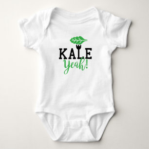Body Para Bebê Design yeah engraçado do Vegan da couve