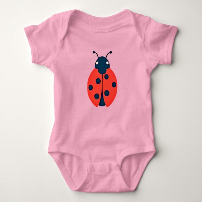 Body Para Bebê Dessin d'une coccinelle (Frente)