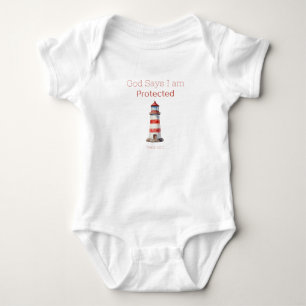 Body Para Bebê Deus diz que eu sou Bodysuit de Bebê Protegido