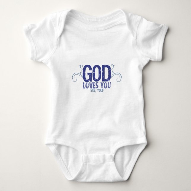 Body Para Bebê Deus te ama (sim, você!) (Frente)