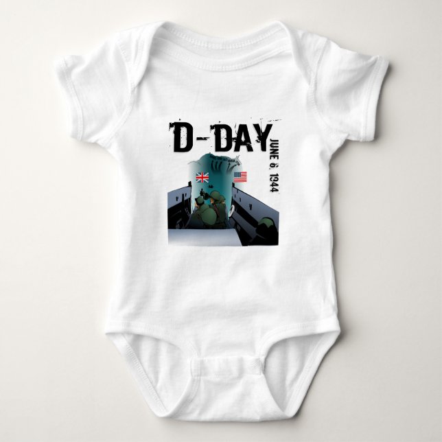 Body Para Bebê DIA D 6 de junho de 1944 (Frente)