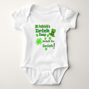 Body Para Bebê Dia da bebida de Patricks da rua - eu sou irlandê