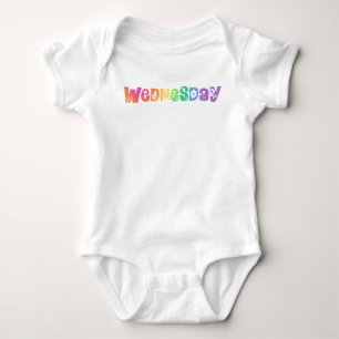 Body Para Bebê Dia da Semana da Bonita Quarta-Feira