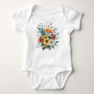 Body Para Bebê Dia de as mães Boho Flowers Clipart-619830