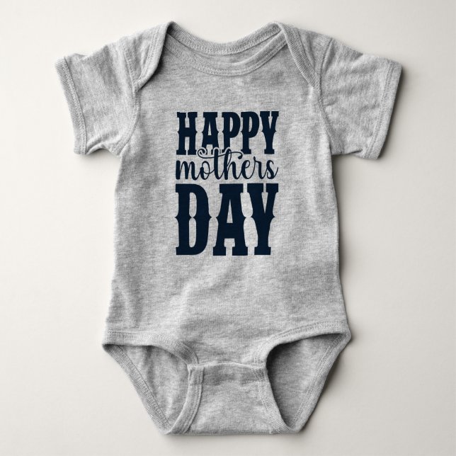 Body Para Bebê Dia de as mães Feliz-11344 (Frente)