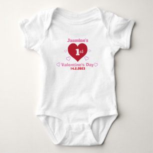 Body Para Bebê Dia de os namorados Bonito 1rua Branco Personaliza
