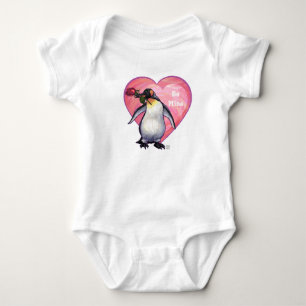Body Para Bebê Dia de os namorados de pinguins
