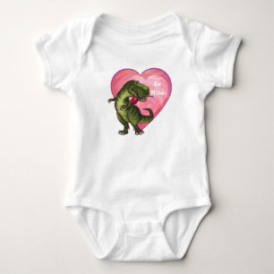 Body Para Bebê Dia de os namorados Tyrannosaurus