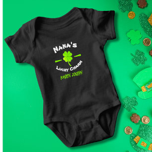 Body Para Bebê Dia de São Patrício Amuleto da Sorte Personalizado