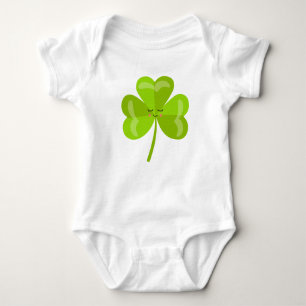 Body Para Bebê Dia de São Patrício de Shamrock para o Bebê da Irl