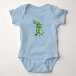 Body Para Bebê Dia Divertido de Férias Crocodilo