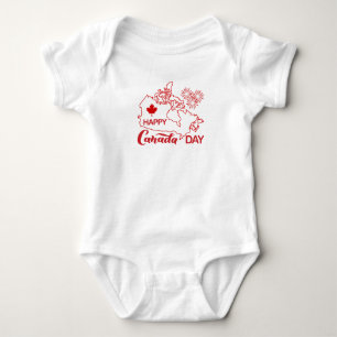 Body Para Bebê Dia do Canadá
