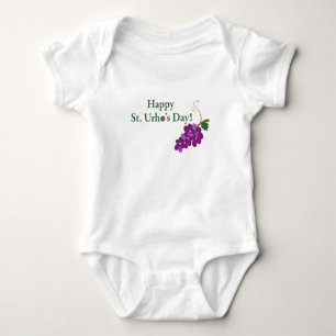 Body Para Bebê Dia do St. Urho feliz! com uvas
