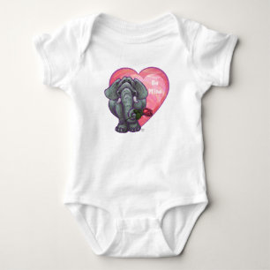 Body Para Bebê Dia dos namorados do elefante