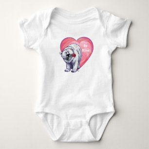 Body Para Bebê Dia dos namorados do urso polar