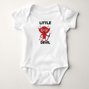 Body Para Bebê Diabo pequeno -  do Bodysuit do jérsei do beb