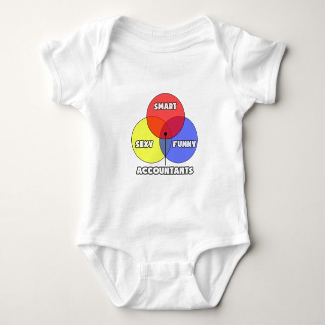 Body Para Bebê Diagrama Venn.. Contabilistas (Frente)