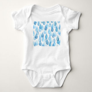 Body Para Bebê Dias de Chuva: Padrão de Aquarela Vintage