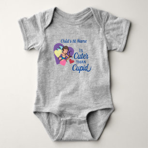 Body Para Bebê Dias de os namorados Cupido Nome Bonito Amor Cora
