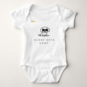 Body Para Bebê Dias Ensolarados Cachorrinho Dachshund Nome Person