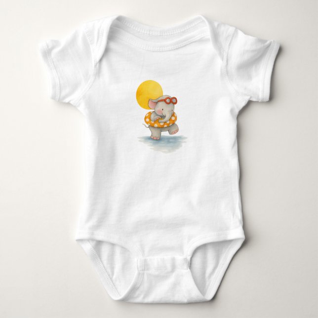 Body Para Bebê Dias felizes de verão (Frente)